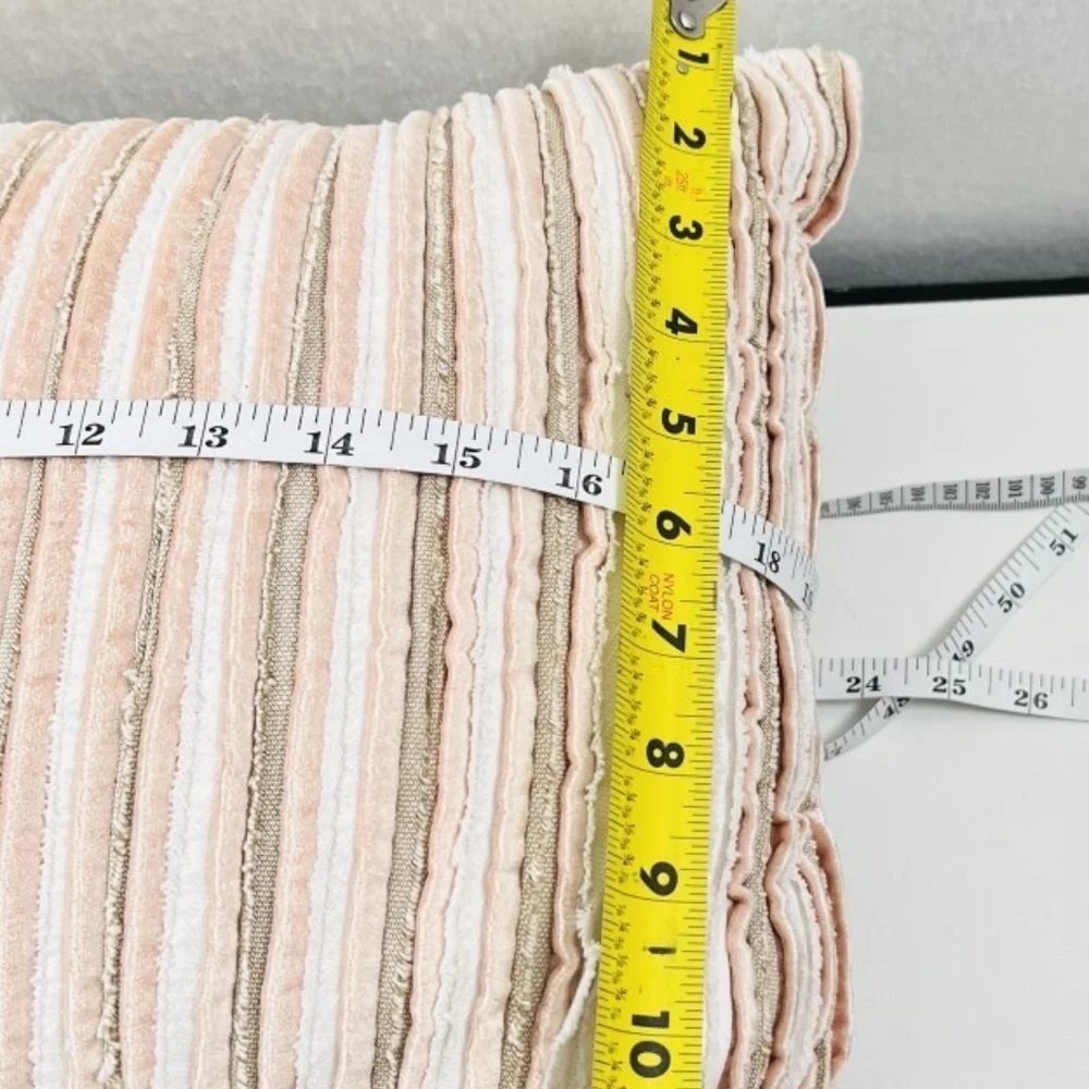 Newport Collection Pillow Multi-color Striped Textured Design 18